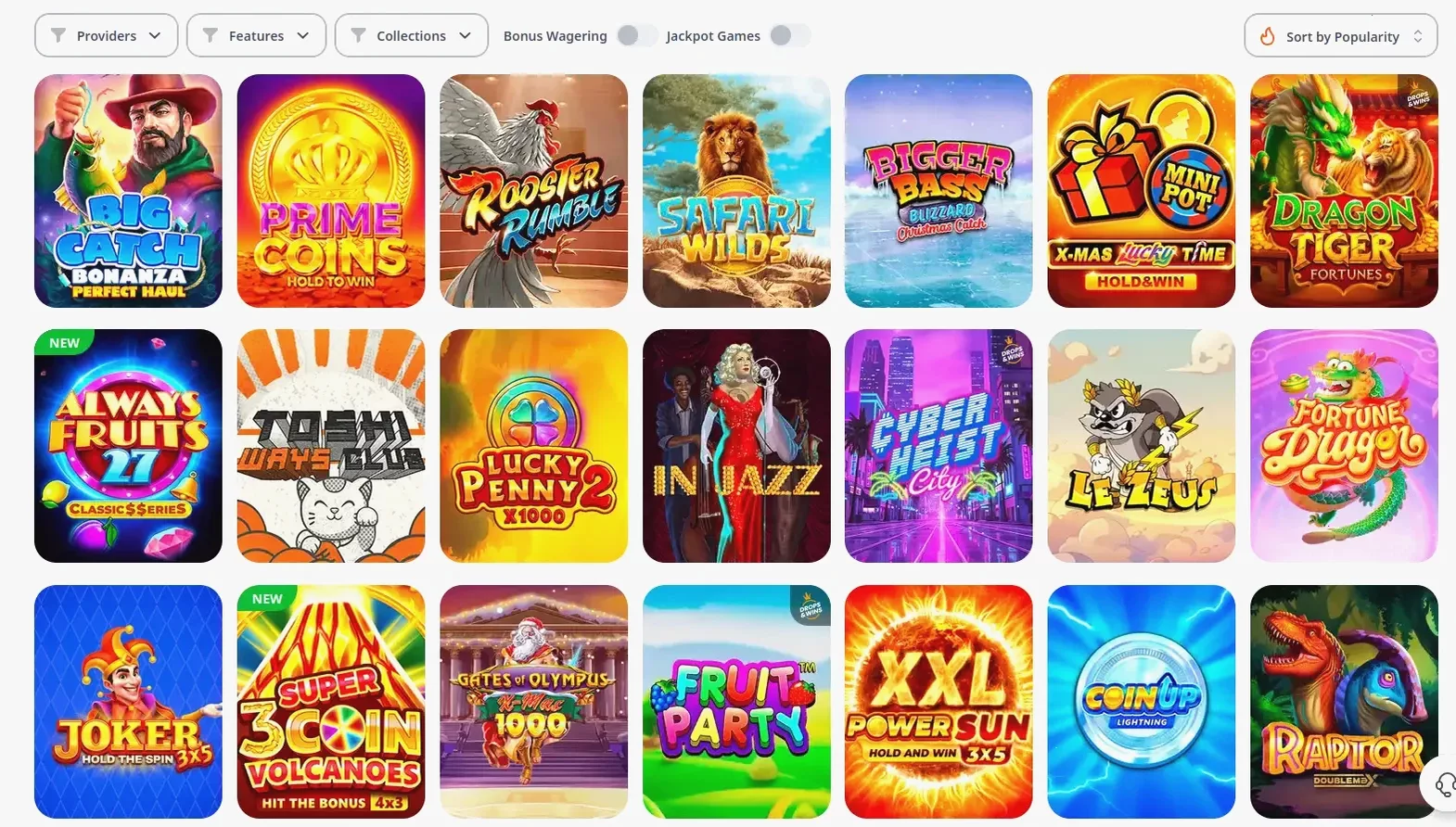 Betandreas casino интерфейс